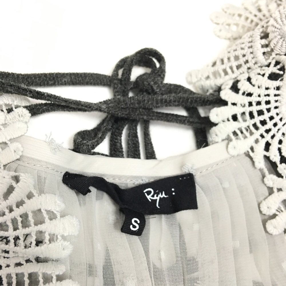 Anthropologie Ryu Lace Up Back Tunic Blouse Size S - Picture 8 of 8